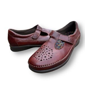 SAS Willow Women's Brown T-Strap Loafers Size 8.5 M Casual Shoes